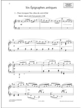 6 Epigraphes Antiques - DEBUSSY - Partition - Piano
